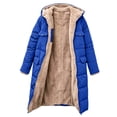 thumbnail image 6 of Ghalytn Women's Reversible Long Hooded Winter Coat, Fleece Lined Puffer Jacket with Pockets, 6 of 8