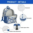 thumbnail image 4 of Cute Small Backpack with Retro Bloom and Sunny Daisy Prints, Lightweight School Bag for Daily Use, 4 of 6