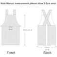 thumbnail image 5 of TOPTIE Japanese Style Cotton Linen Cross Back Apron with Pockets for Kitchen Cooking Garden Craft Art Painting-NavyBlue, 5 of 7