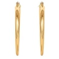thumbnail image 2 of Jessica Simpson Women's Polished Hoop Earrings. Goldtone, 2 of 4