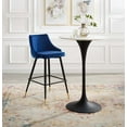 thumbnail image 3 of Modway Adorn Performance Velvet Bar Stool in Navy, 3 of 6