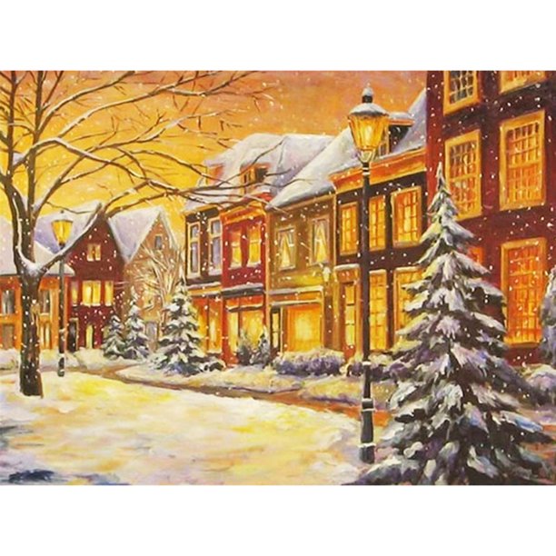 Diamond Painting (DE2376) 5D DIY Square Snow Scenery Art 24 colores (A376) 20X30cm FLhrweasw Nuevo