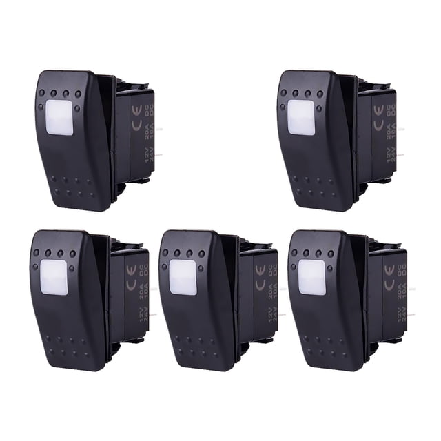 5x a prueba de agua 12V 24V 20A 3pin Bar Rocker Toggle Switches LED Sales Cola Interruptor LED