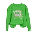 thumbnail image 4 of IDOCLOTHES Hello Pumpkin Sweatshirt for Women Long Sleeve Crewneck Halloween Sweaters 2026 Trendy Pullover Tops Plus Size Clothes Womens Fall Fashion Clothing Green, XL, 4 of 6