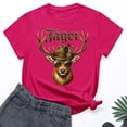 thumbnail image 4 of Women's 2026 Summer Tops Casual Short Sleeve T Shirt Round Neck Printed Blouse Top Tee Tunics Trendy Clothing, 4 of 4