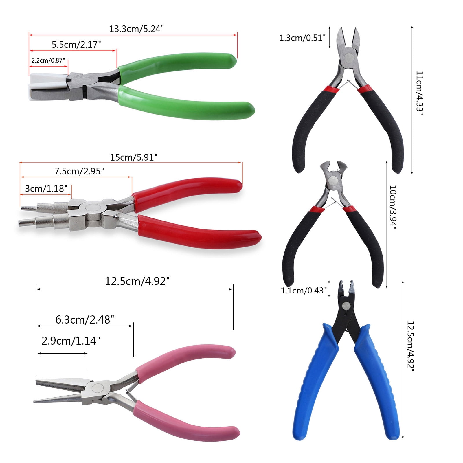 ZPAQI 6 Pcs Jewelry Making Pliers Tools Micro Jewelry Pliers Set for Jewelry Repair