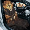thumbnail image 2 of Uorisanigo Cross Bald Eagle Car Seat Cover Protector Auto Accessories Protectors Decor Front Seats Only Easy to Install Sweat Towel Bucket Seat Covers Universal Fit Most Cars, 2 of 8