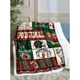 thumbnail image 6 of Sports Football Blanket,Football Gifts,Football Lover Themed,Fleece Plush Blankets for Men,Son,Coach for Birthday,American Football Cozy Throw Blanket for Bed Couch,American Football (50"x60"), 6 of 6