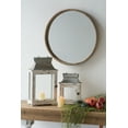 thumbnail image 3 of 28'' Round Wood Mirror Natural Modern Wall Mirror Bathroom Mirror Decor Foyer Living Room Decorations, 3 of 8