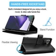 thumbnail image 5 of Galaxy Note 20 Ultra Case, Samsung Galaxy Note 20 Ultra Wallet Case, Takfox PU Leather Case Cash ID Credit Card Slots Holder Flip Phone Case Kickstand Detachable Magnetic Hard Cases & Strap, Black, 5 of 7