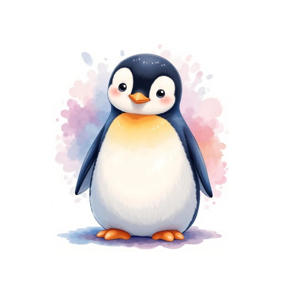 Paint By Numbers Kit for Adults Beginner - DIY Penguin Cartoon Watercolor Background Canvas Painting Kits for Adults, Frameless Paint By Number for Adults for Home Wall Decor 16x20 Inch