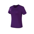 thumbnail image 5 of Hrsba Short Sleeve Tops For Women Solid Color Stretch Crew Neck Short Sleeve Active Wear For Running Workout Casual Womens Tops, 5 of 7