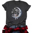 thumbnail image 4 of Trendfront Womens Astronaut Moon Graphic T Shirts Crewneck Short Sleeve Planet Space Print Casual Loose Fit Vintage Summer Tee Tops, 4 of 4
