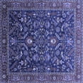 thumbnail image 1 of Ahgly Company Indoor Square Oriental Blue Industrial Area Rugs, 5' Square, 1 of 4