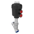 thumbnail image 2 of Angle  Valve Air Actuated Angle  Valve Air Actuated Thread Connection Stainless Steel Thickened Plastic Case Steam Valve1 2in DN15 Valve Faucet Valves 360 Rotated, 2 of 8