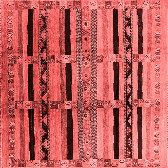 Ahgly Company Indoor Square Southwestern Red Country Area Rugs, 8' Square