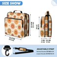 thumbnail image 3 of Zipper Binder with Shoulder Strap 2 inch 3 Ring Waterproof File Folder Organizer Bag 500 Sheet Repeating Sun Pattern, 3 of 8