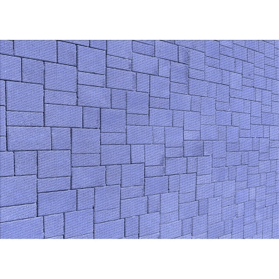 Ahgly Company Machine Washable Indoor Rectangle Transitional Denim Blue Area Rugs, 6' x 9'