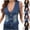 Blue-weighted vest, variant on Womens Denim Vest Sleeveless V Neck Button Down Jean Waistcoat Jacket Summer Crop Tops Dark Blue