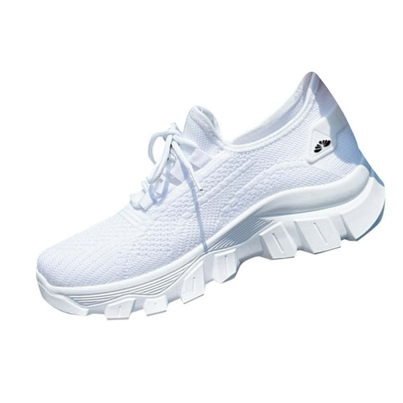 Chunky Sneakers for Women Platform Walking Shoes Mesh Non Slip Gym Sports Sneakers Comfortable Casual Lace Up Fashion Tennis Shoes
