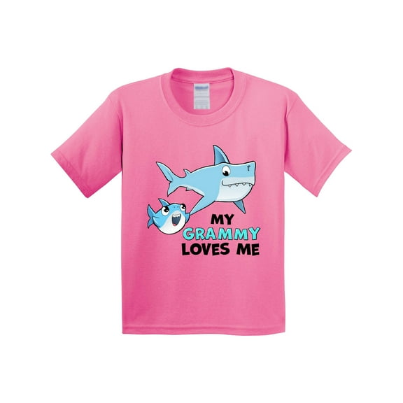 Inktastic My Grammy Loves Me with Cute Sharks Youth T-Shirt