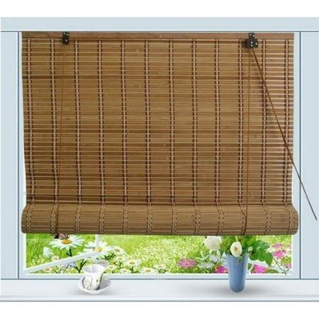 - Bamboo Roll Up Window Blind Sun Shade W24