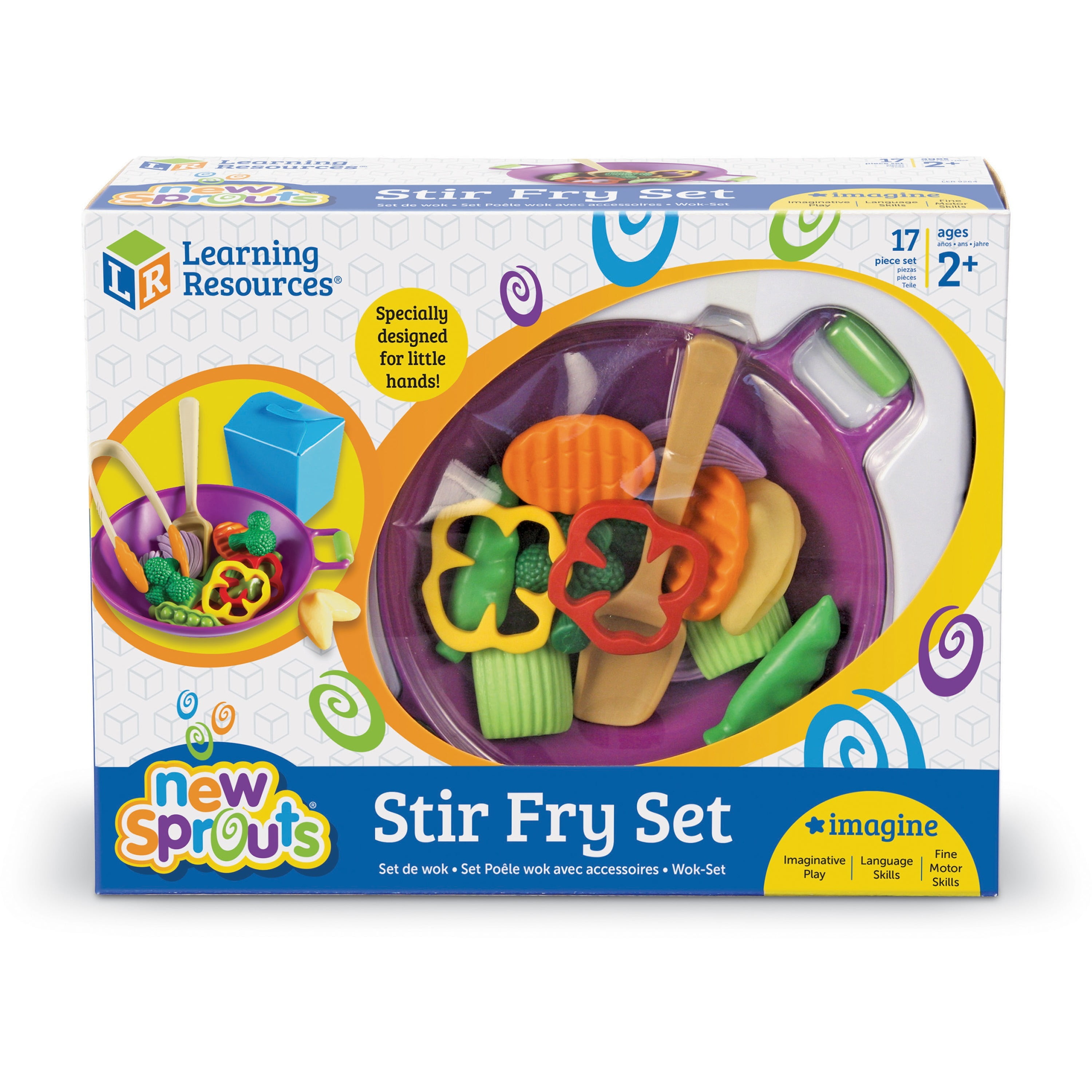 Learning Resources New Sprouts Stir Fry Play Food Set, Ages 18 mos+