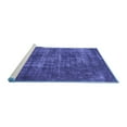 thumbnail image 2 of Ahgly Company Machine Washable Indoor Square Oriental Blue Traditional Area Rugs, 7' Square, 2 of 4