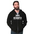 thumbnail image 3 of Dad Knows A lot Grandpa Everything Men's Big & Tall Graphic Zip Up Hoodie Brisco Brands 2X, 3 of 5