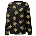thumbnail image 4 of Bmisegm T-Shirt à Manches Longues Col Rond pour Femmes, Imprimé, Noir L, 4 of 5