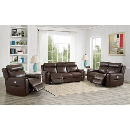 Red Barrel Studio Efren Reclining 3 Piece Leather Living