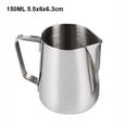 thumbnail image 3 of Stainless Steel Espresso Barista Latte Cream Froth Pitcher Milk Frothing Jug Coffee Pitcher Frother Cup 200ML, 3 of 8