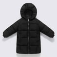 thumbnail image 2 of HNMKIU Girls Long Coat Winter Warm Thickened Down Jacket with Hood Winter Coats for Girls for Cold Weather Outdoor Activities 2-10 Years Black,5-6 Years, 2 of 4
