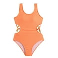 thumbnail image 2 of ATOGUTA Girls Bathing Suits Kids Sport Summer Beach Swimwear Orange, Size 8-12 Years, 2 of 5