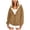 Khaki, variant on felwors Long Sleeve Sherpa-Lined Zip-Up Hoodie with Balloon Sleeves Oversized Fleece Sweatshirt for Women Winter Warm Casual Khaki for Size S