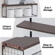 thumbnail image 4 of Repisas Flotantes, 3PCS Repisas para Baño con Cesta de Alambre, Recamara, Cocina, Sala, Fáciles de Instalar, 40x15.2 CM (Marrón), 4 of 8