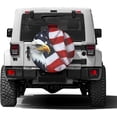 thumbnail image 2 of Foruidea American Flag Eagle Spare Tire Cover Dust-Proof Wheel Tire Cover Fit Trailer, RV, SUV and Many Vehicle, 2 of 10