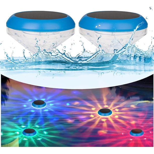 Luz flotante para piscina, luz solar con cambio de color RGB, bola de luz impermeable para piscina, luces LED para piscina exterior.