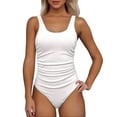 thumbnail image 1 of Swimsuit For Women Ribbed Bathing Suit Ruched Swim Suit Slimming Swimwear, 1 of 5