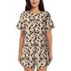 thumbnail image 1 of Fotbe Dachshund Conjunto de Pijama Estampado para Mujer, 2 Piezas, Ropa de Dormir con Camiseta de Manga Corta y Shorts Suaves-Medium, 1 of 6