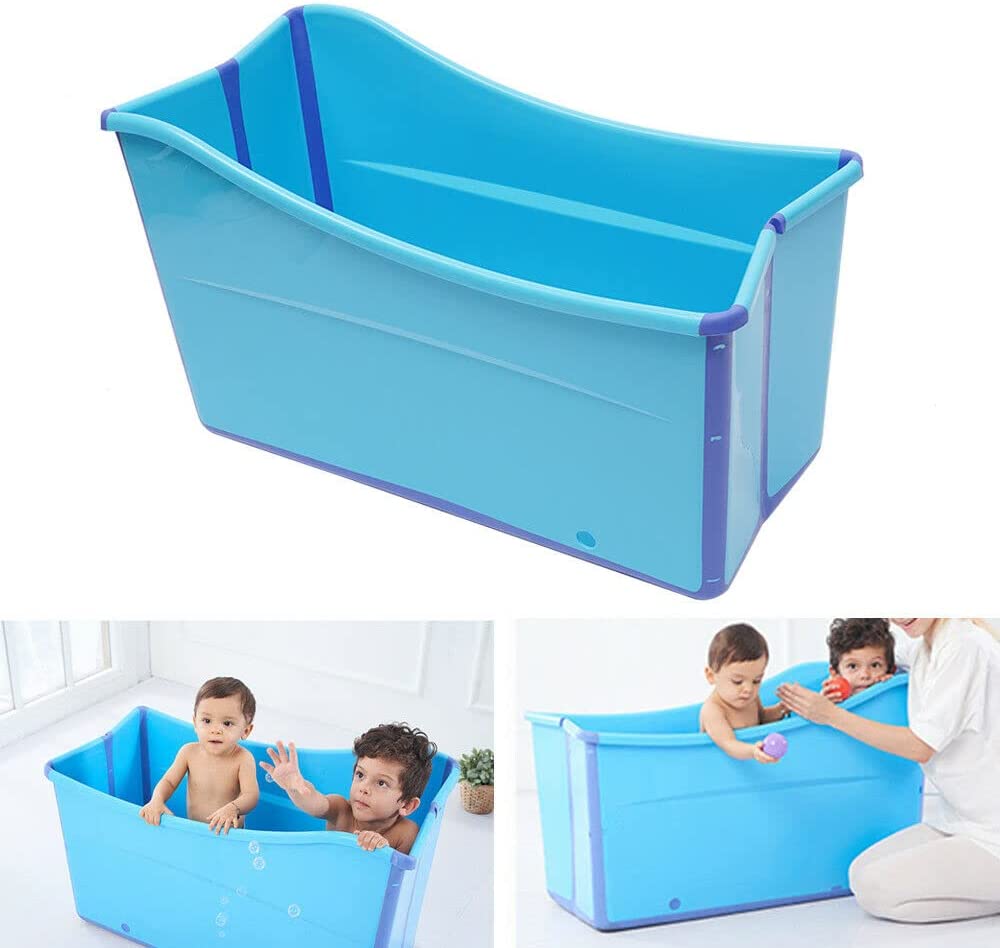 Miumaeov Portable Foldable Bathtub, Large Space Home Bath Tub Bathroom