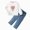 R599-White, variant on NOLDARES Toddler Newborn Girl Clothes Cute Long Sleeve Top Elastic Waist Pants 2Pcs Fall Winter Clothing Set(White,3-4 Y)