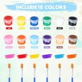 thumbnail image 3 of Set de pintura acrílica Qilery, 1400 unidades, 12 colores con pinceles, 3 ml, 3 of 6