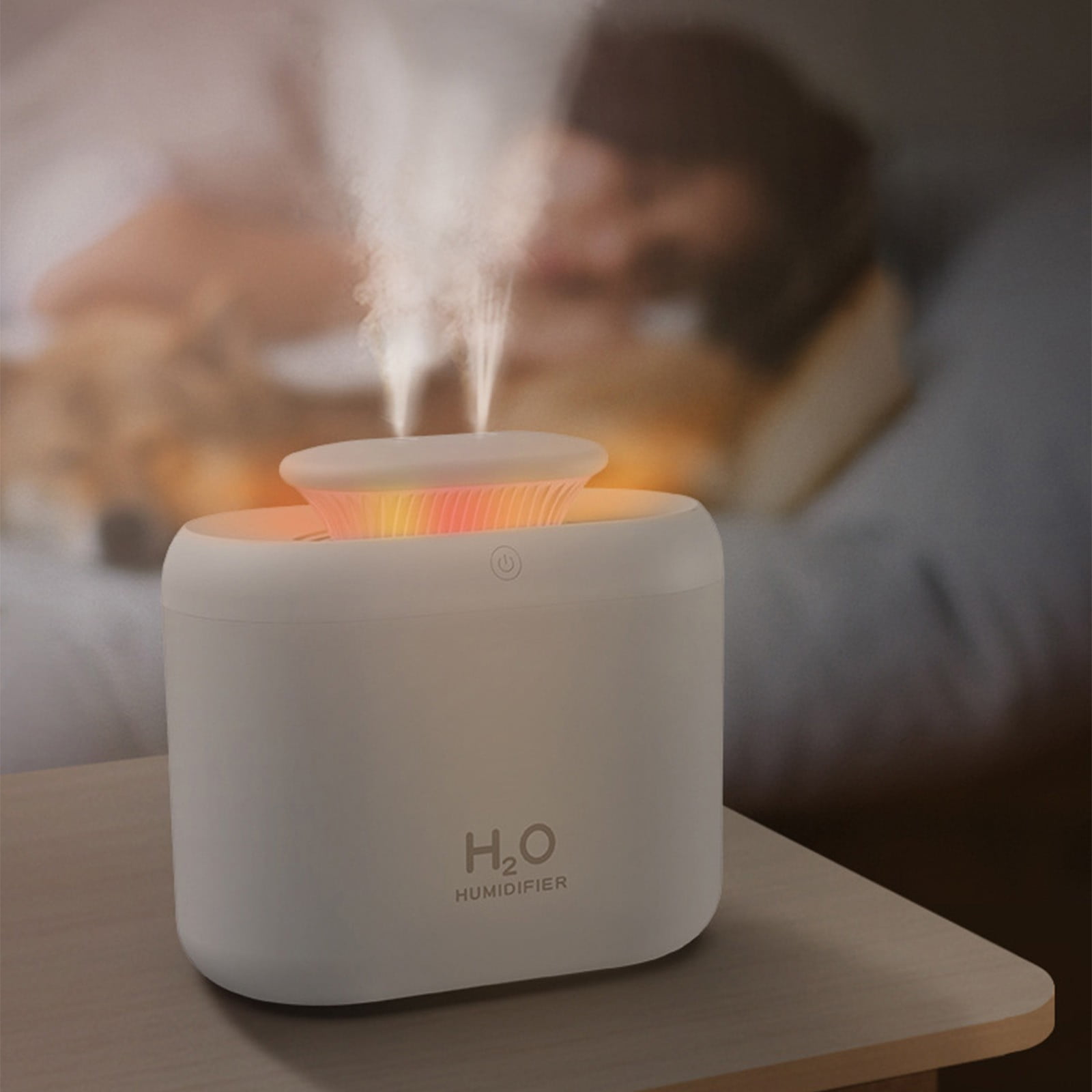 Xecvkr Mini Portable USB Humidifier Oil Diffuser Cool Mist Soft Night Light Quiet Air Purifierss Kids Bedroom Car Travel Home Desk Large Water Tank 1 Pc