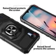 thumbnail image 6 of TJS for Cricket Debut S2 / AT&T Calypso 4 Phone Case, [Military Grade] Robotic Magnetic Support Car Mount Metal Ring Holder Kickstand Cover (Black), 6 of 6