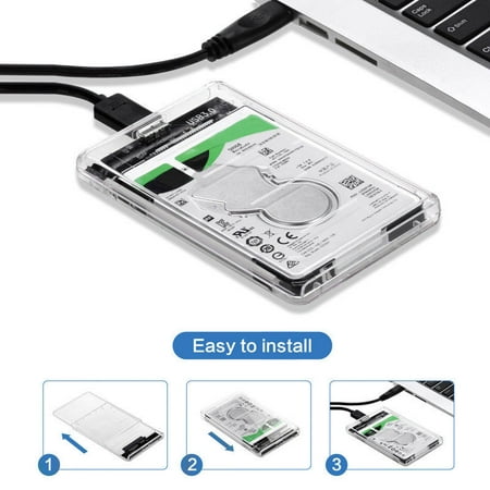2.5 inch SATA USB 3.0 HDD Hard Drive External Enclosure SSD Disk Box Case w/