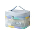 thumbnail image 1 of Ohufall Colorful Large Capacity Outdoor PVC Wash Bag Portable Travel Cosmetic Storage Organizer Toiletry Bag Travel Essentials, 1 of 5