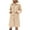 Beige, variant on Homenesgenics Jackets for Women under $10.00 Women's Winter Long Sleeved Lapel Warm Fleece Coat Solid Color Button Pocket Mid Length Top Coat Gray M