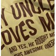 thumbnail image 5 of Uncle Loves Me Bought This One Piece Toddler Boy Girl T Shirt Infant Toddler Brisco Brands 3T, 5 of 6