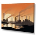 thumbnail image 2 of Designart "Peach-Hued Minimalist Industrial Projection II" Factories Wall Decor, 2 of 7